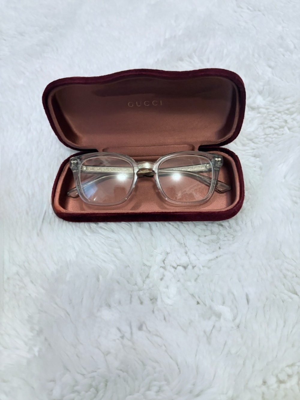 GUCCI Eyeglasses Full Rim UNISEX 005- transparent